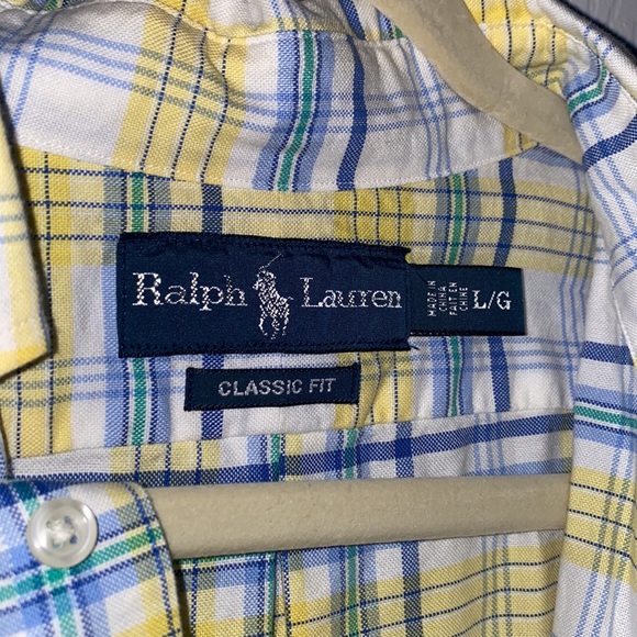 Ralph Lauren Classic Fit Plaid Dress Shirt / Button Down Short Sleeve - Picture 2 of 4
